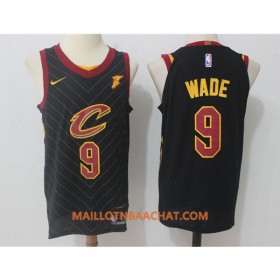 Maillot NBA Cleveland Cavaliers Dwyane Wade 9 Nike 2017-18 Noir Swingman - Homme